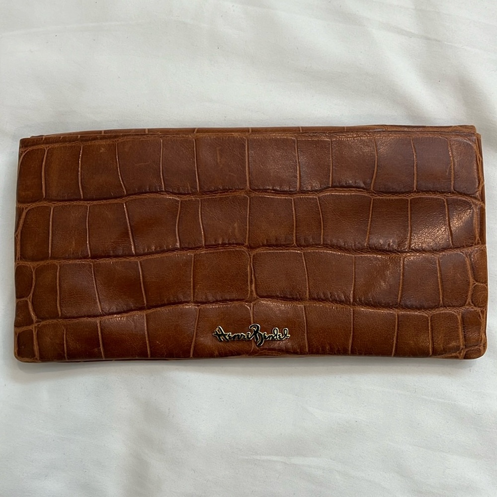 Henri Bendel leather clutch